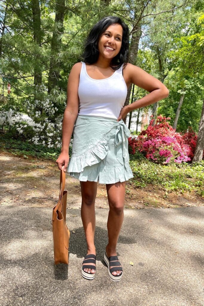 Tank Top and Wrap Mini Skirt