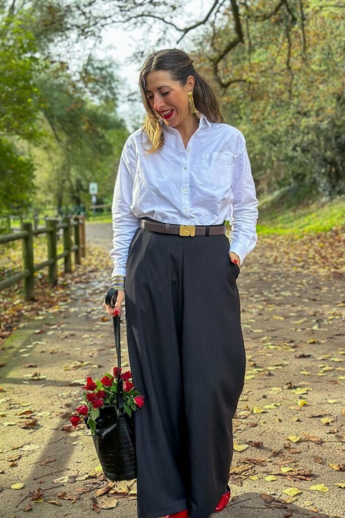 Button-Up Shirt and Palazzo Pants