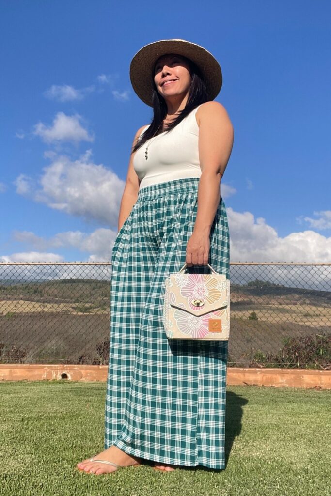 Tank Top and Plaid Palazzo Pants