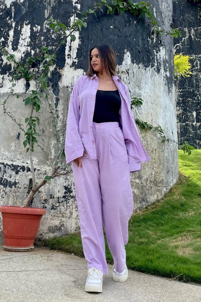 Oversized Shirt and Wide-Leg Pants