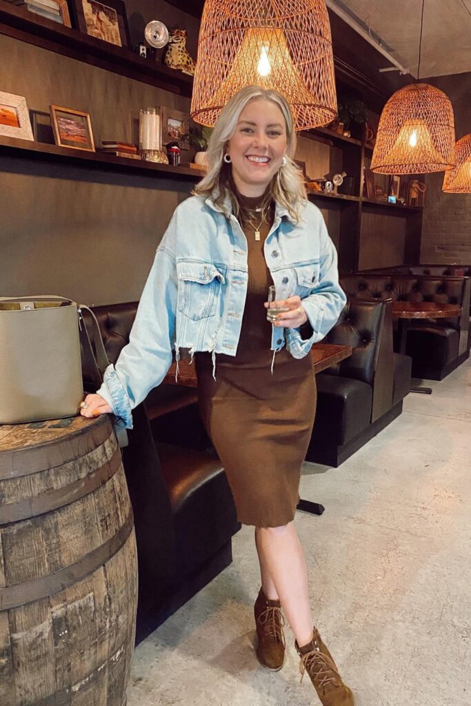 Denim Jacket and Midi Dress