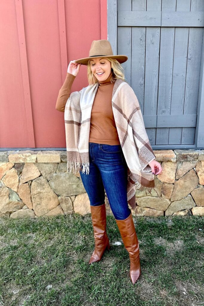 Turtleneck Sweater and Poncho