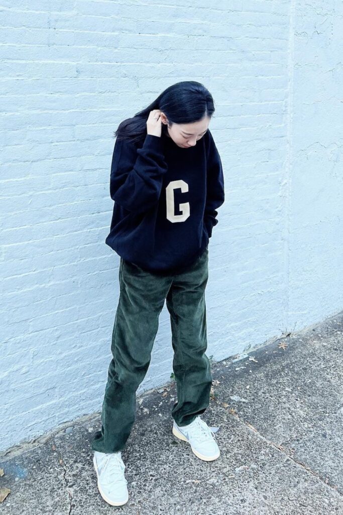 Sweatshirt and Sneakers