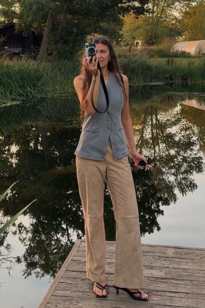 Denim Sleeveless Vest