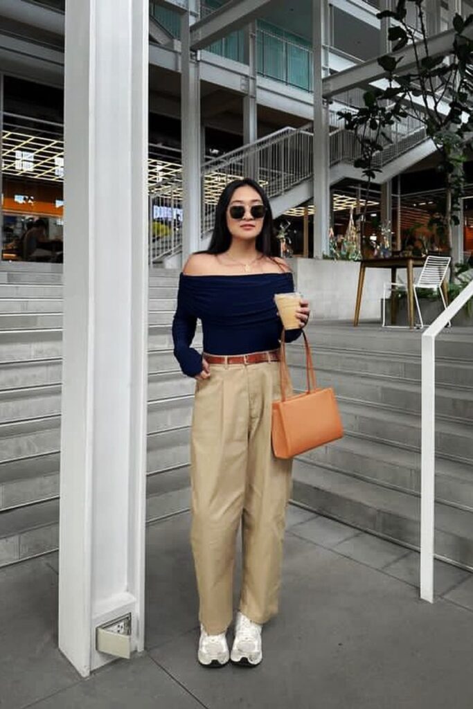 Dark Off-Shoulder Top