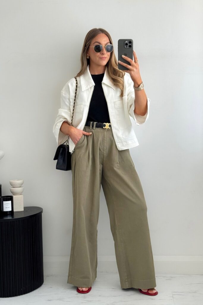 White Jacket and Black Top