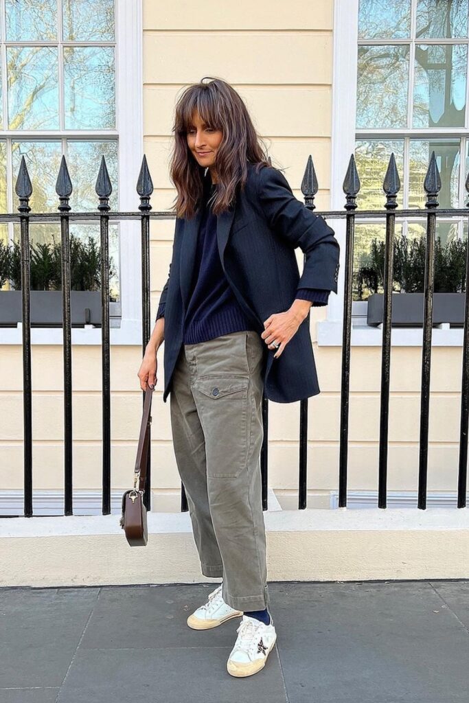 Navy Blue Blazer and Sweater