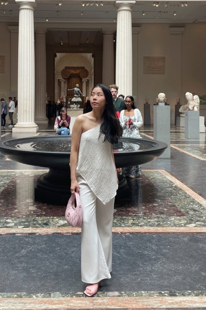 White Asymmetrical One-Shoulder Top