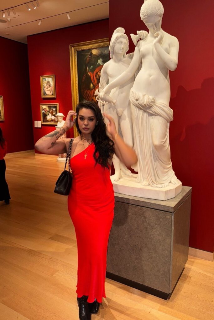 Red One-Shoulder Bodycon Dress