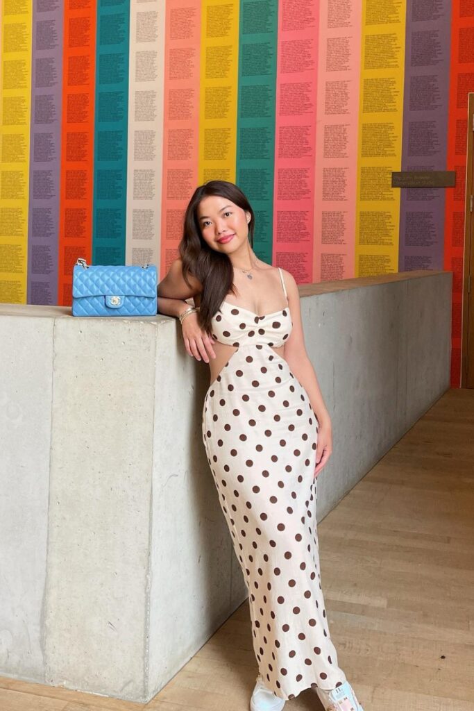 White Polka Dot Maxi Dress