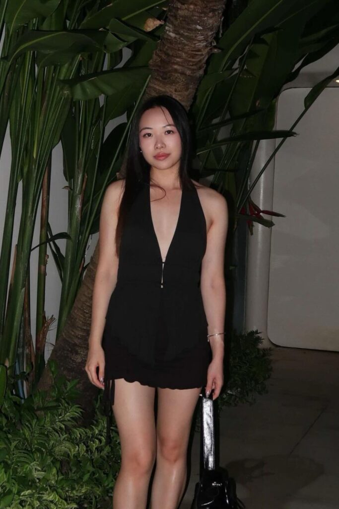 Black Mini Dress with Halter Neckline