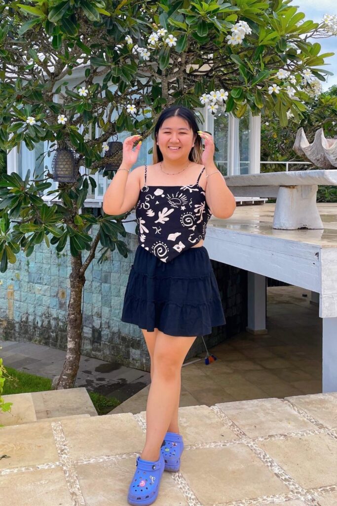 Bandana Top and Tiered Mini Skirt