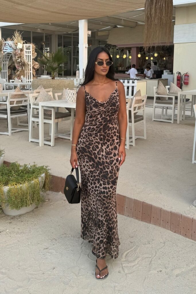 Leopard Print Maxi Dress