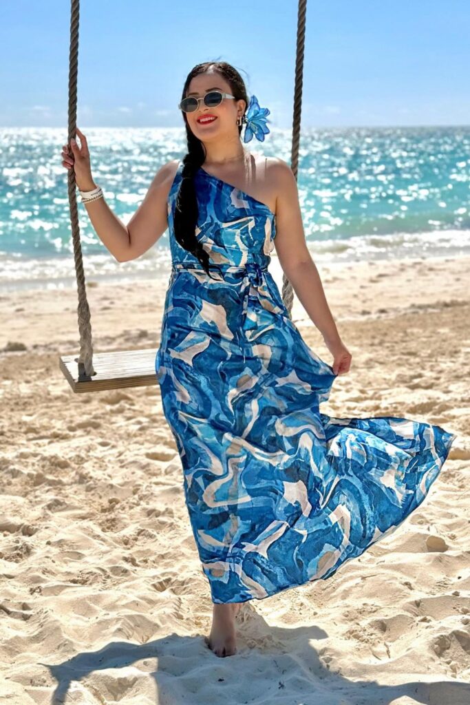 Floral One-Shoulder Maxi Dress