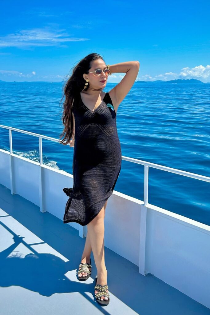 Black Mesh Midi Dress